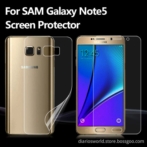 Front & Back HD Clear Film Touch Screen Protector Custom Screen Protector For Samsung Galaxy Note5